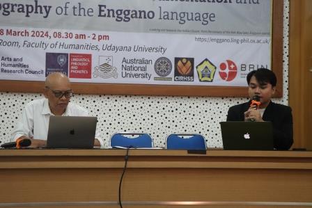 Photo from the Research seminar on the documentation and lexicography of the Enggano language